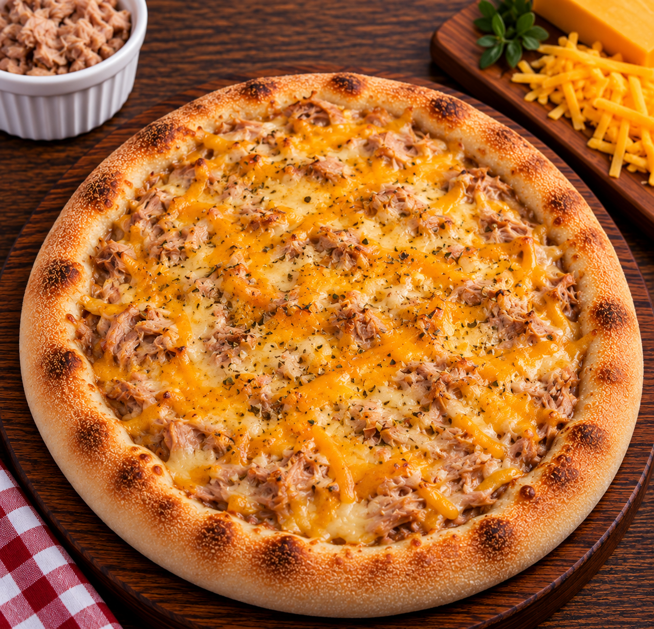 Esfiha de Atum com Cheddar