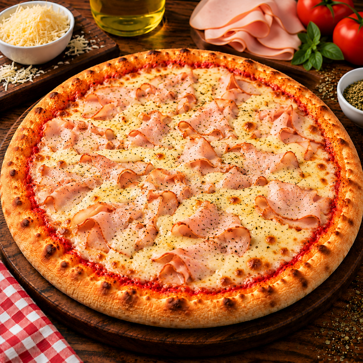 Pizza Peito de Peru com Mussarela