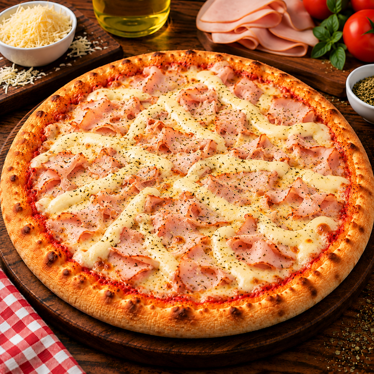 Pizza Broto Peito de Peru com Catupiry